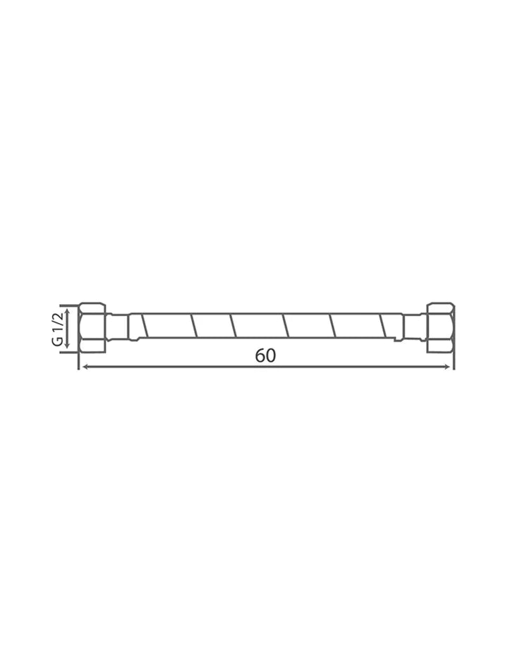 Flexible Hose Faucet Connector 60cm Red