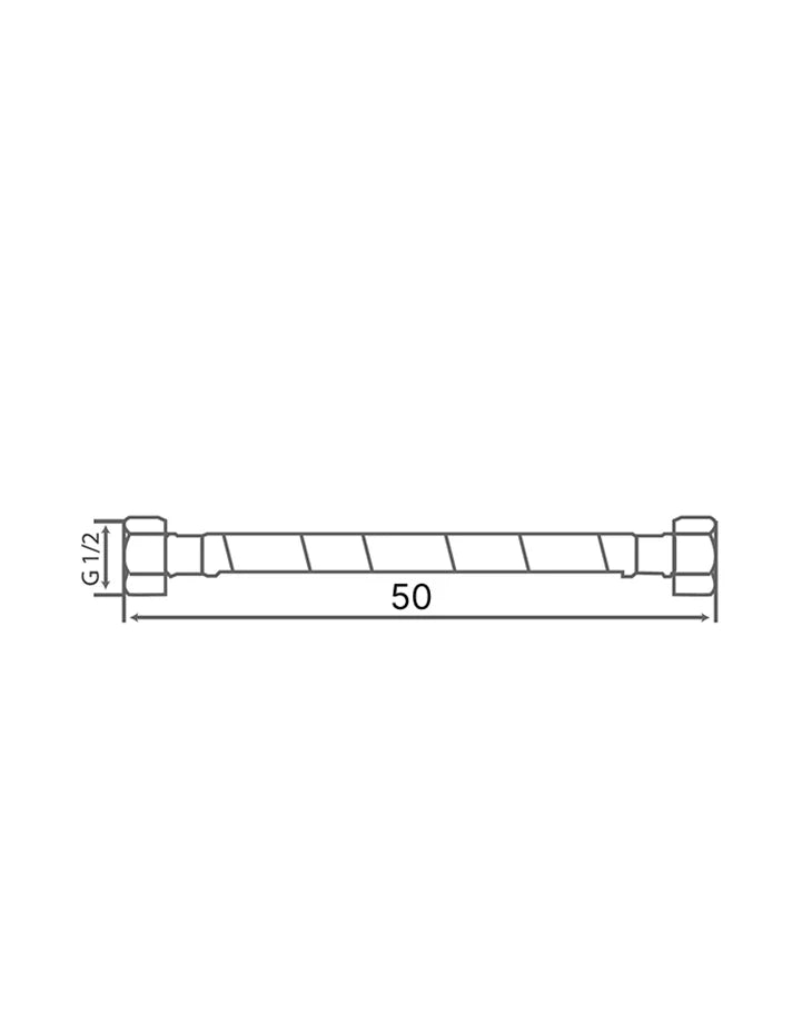 Flexible Hose Faucet Connector 50cm Red