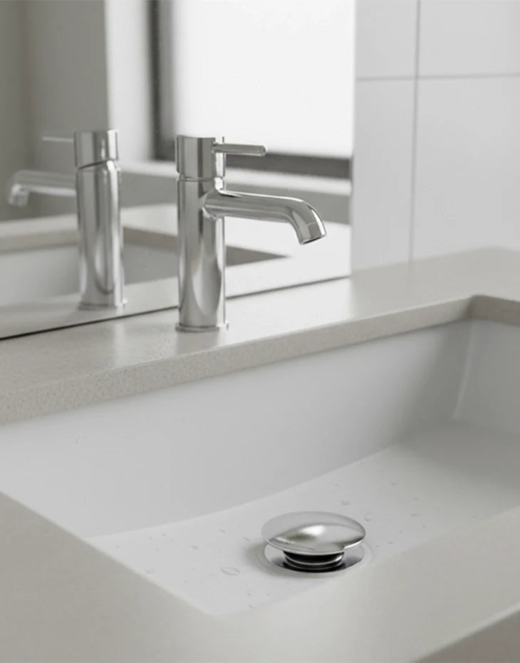 Basin Waste Pop-Up 1.1/4 inch Brass Unslotted