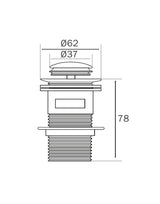 Basin Waste Pop-Up 1.1/4 inch Brass Slotted