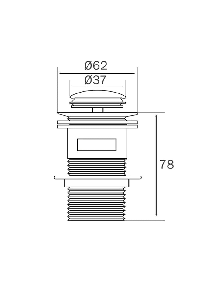 Basin Waste Pop-Up 1.1/4 inch Zinc Slotted