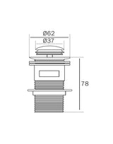 Basin Waste Pop-Up 1.1/4 inch Zinc Slotted