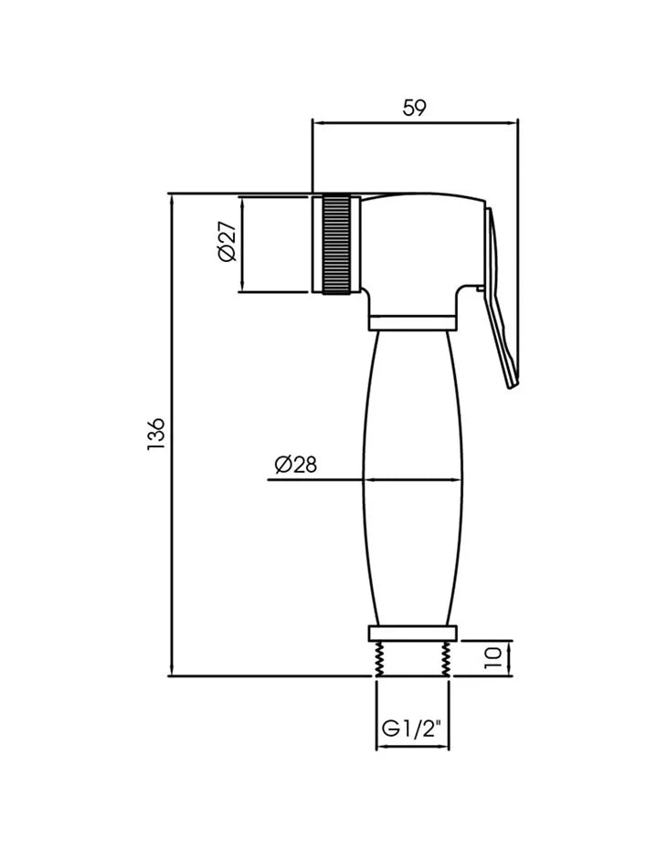 Shattaf Bidet Spray Brass Chrome MODA