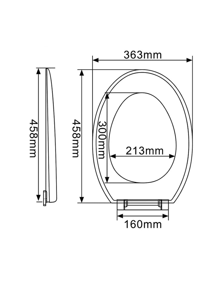Toilet Seat and Cover 458x363 mm