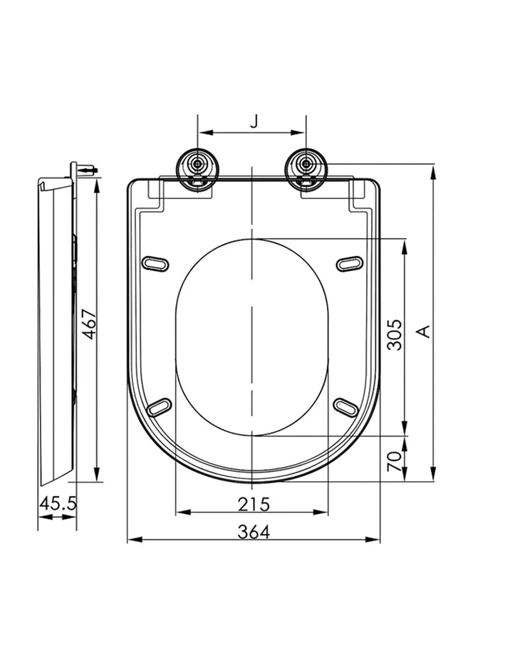 Toilet Seat and Cover 467x364 mm