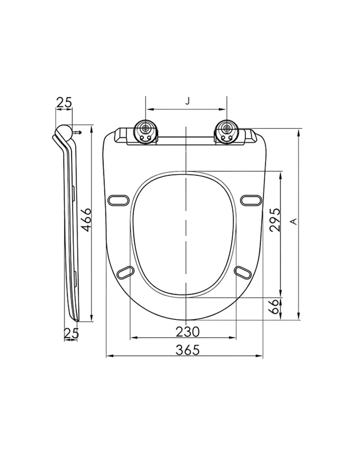 Toilet Seat and Cover 466x365 mm