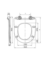 Toilet Seat and Cover 466x365 mm