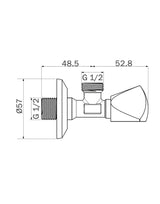 Angle Stop Valve 1/2 inch with Tricorn Handle Two Shade
