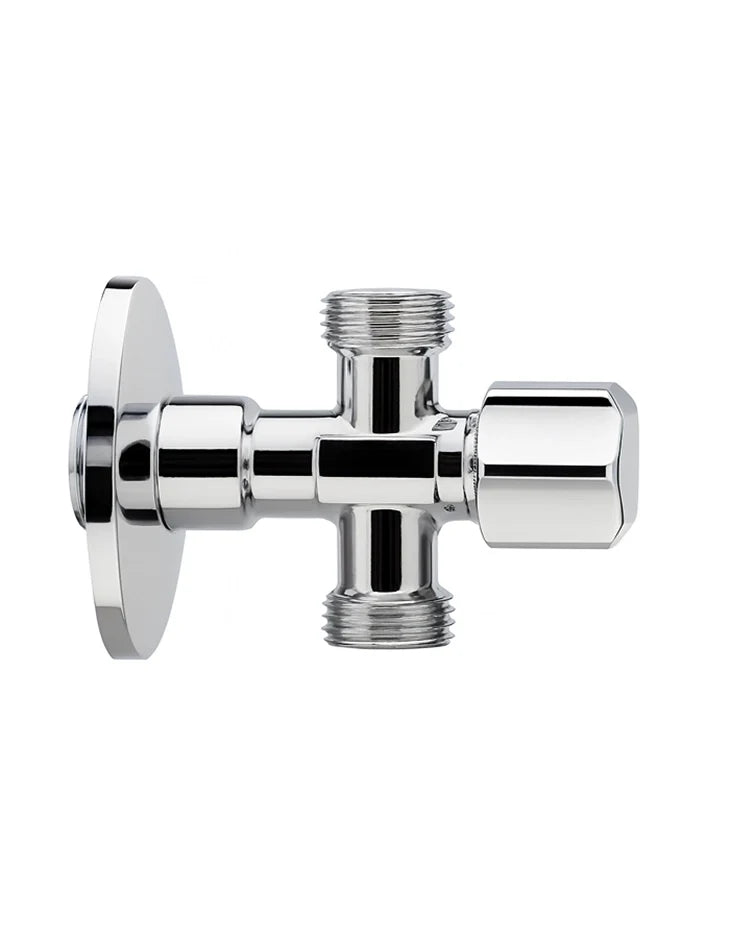 Angle Stop Valve 1/2 inch two way with Handle Round