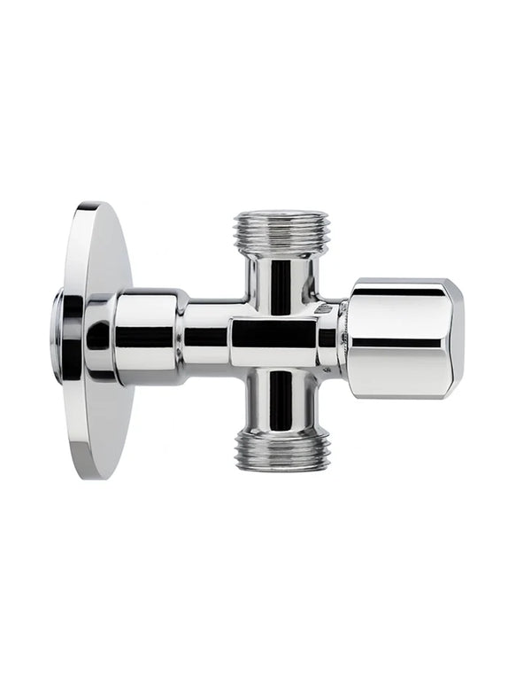 Angle Stop Valve 1/2 inch two way with Handle Round