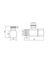 Angle Stop Valve 1/2 inch Hexagon