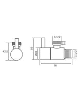Angle Stop Valve 1/2 inch with Flange Round