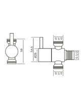 Angle Stop Valve 1/2 inch two way with Flange