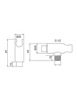 Angle Stop Valve 1/2 inch with Holder