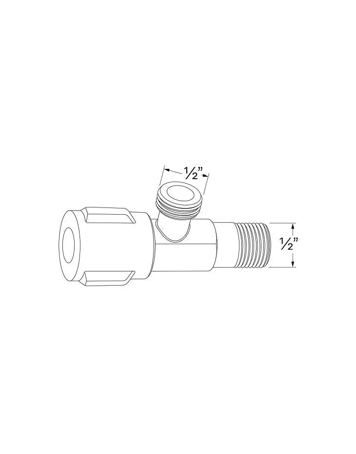 Angle Stop Valve 1/2 inch Mini Handle Round