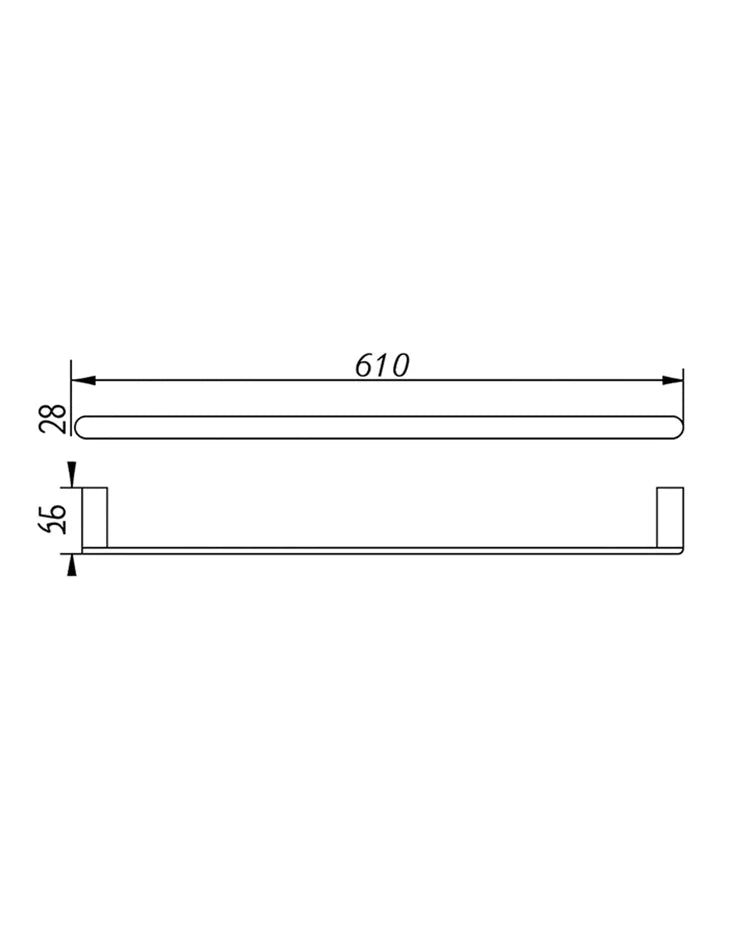 Towel Bar Single 60 cm Stainless Steel O~LIYA