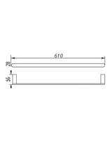 Towel Bar Single 60 cm Stainless Steel O~LIYA
