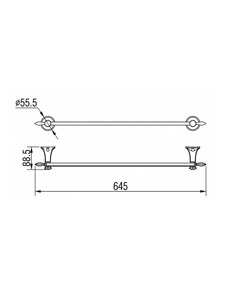 Towel Bar Single 60 cm Stainless Steel VICTORIA