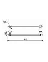 Towel Bar Single 60 cm Stainless Steel VICTORIA